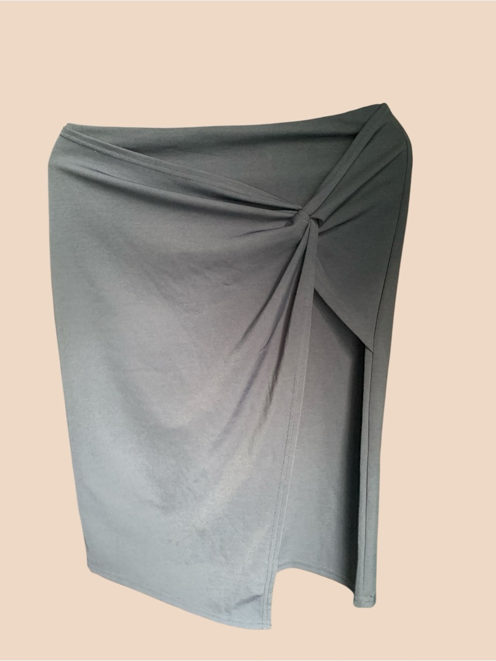 Knot-Detail Asymmetrical Women's Skirt in Royal Blue